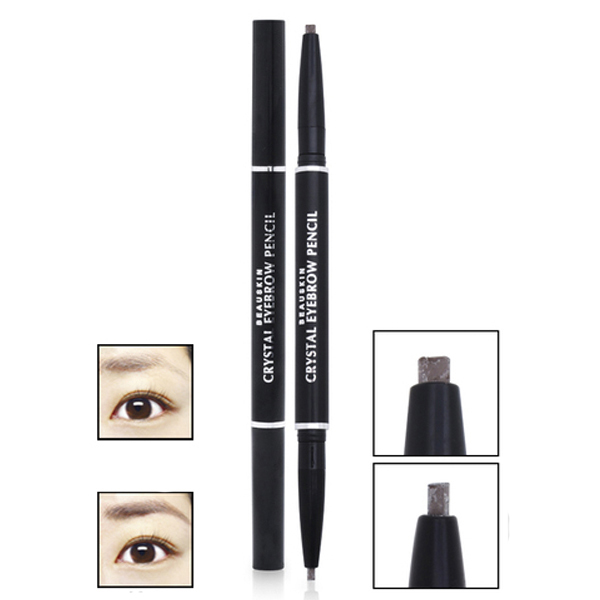 Chì kẻ chân mày Beauskin Crystal Eyebrow Pencil Hàn Quốc #04 Black Brown tặng móc khóa