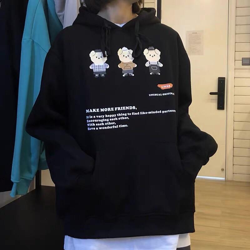 Hàng Siêu CấpNỉ Hoodie in gấu kute hàng chất dày