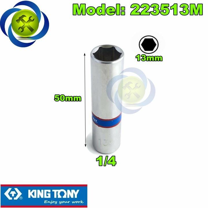 Tuýp 1/4 KINGTONY 2235XX loại dài 6 cạnh màu trắng từ 4 - 14mm