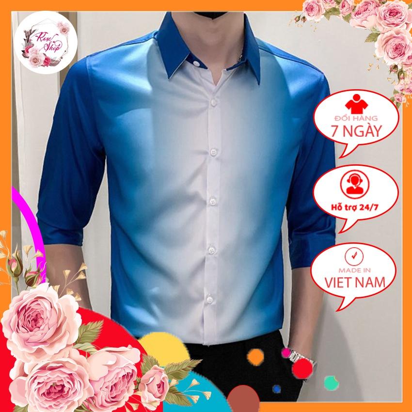 Áo Sơ Mi, Áo Sơ Mi nam in hình trẻ trung, và phối màu đặc săc độc, lạ kích thích cái nhìn từ đối phương H62