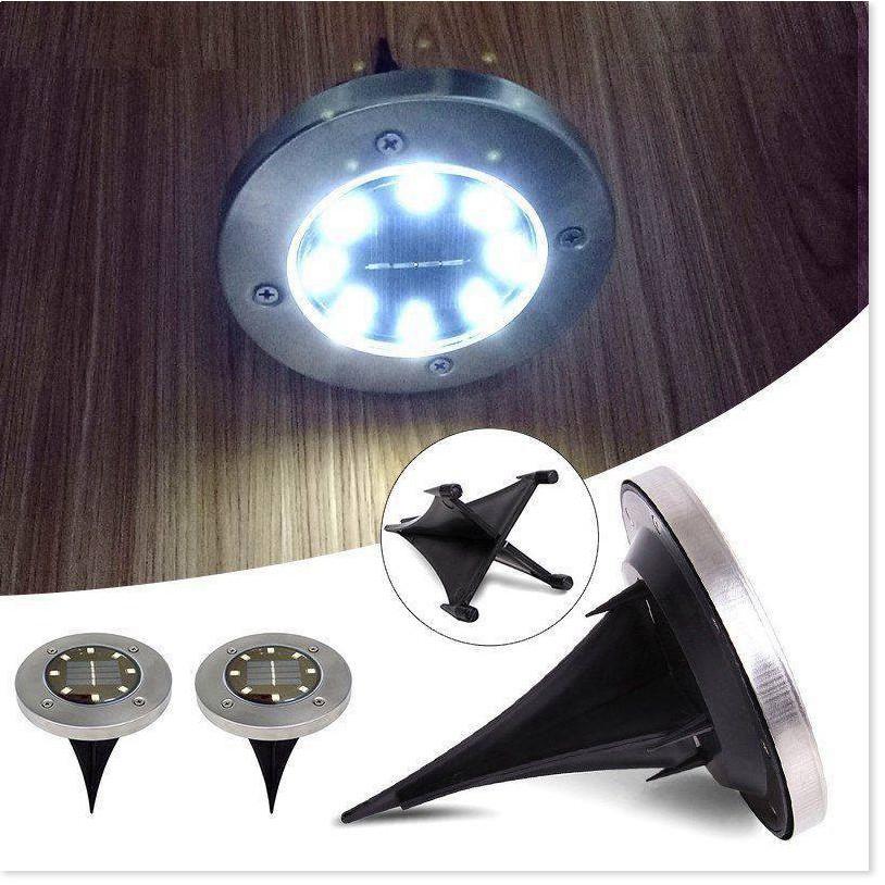 Bộ 4 đèn led trang trí năng lượng mặt trời 8 LED - Ánh sáng vàng | Ánh sáng trắng