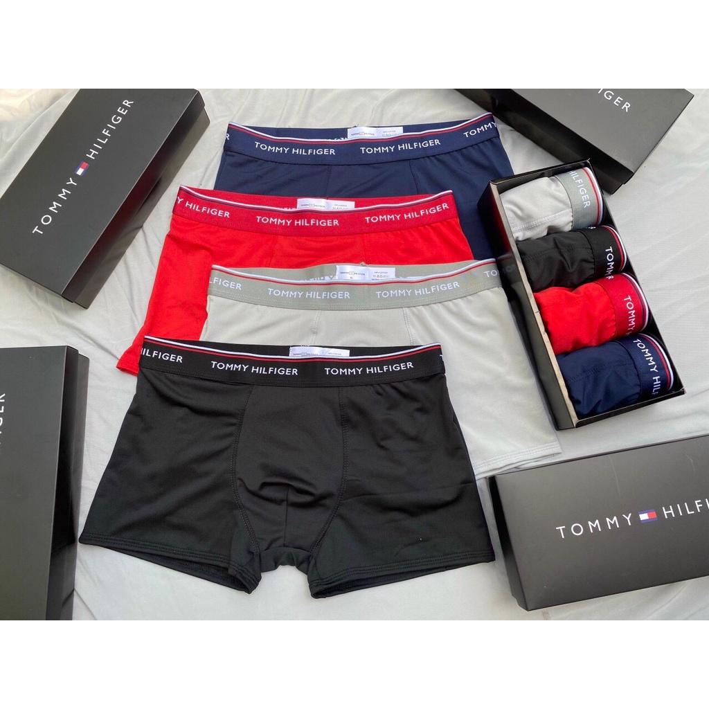 Quần lót nam boxer Tomy đùi cao cấp cotton đẹp siêu thấm hút mồ hôi thoải mái vận động thoáng mát - TOMY HILFIGER