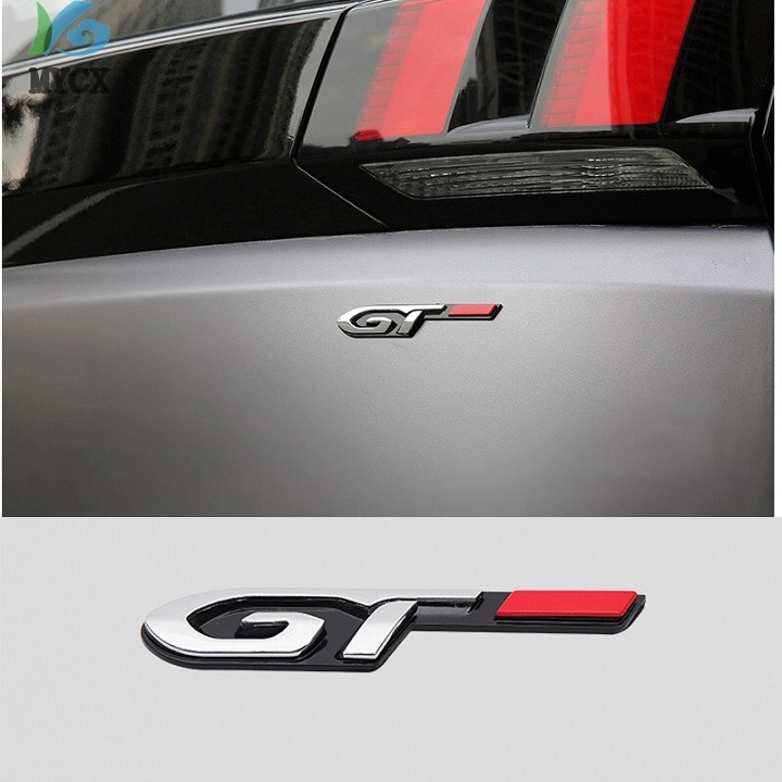 Chữ nổi GT dán xe ô tô
