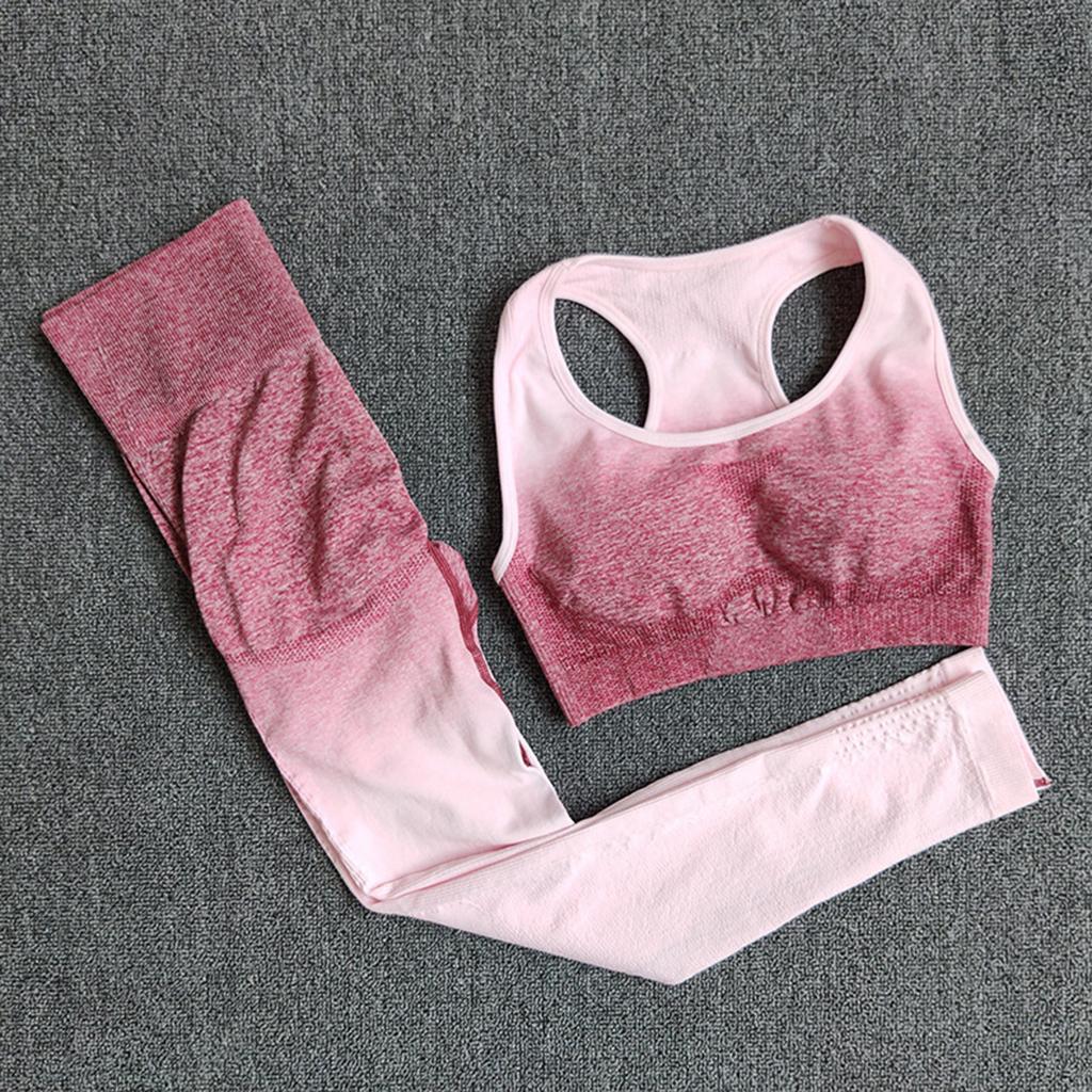 Women 2 Pieces Tracksuit Sports Bra Legging Pants Yoga Set Outfit