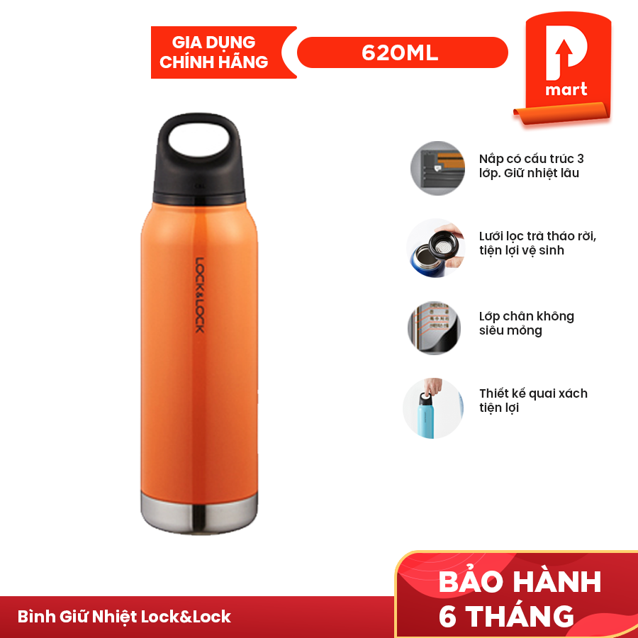 Bình Giữ Nhiệt Bằng Thép Không Gỉ Lock&amp;Lock Loop Tumbler LHC4154 (620ml)