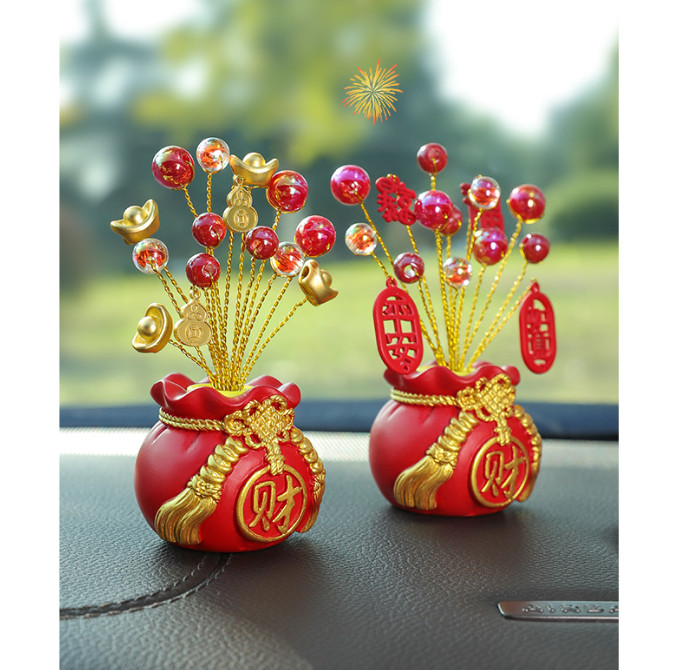 Cây Túi Tiền Kim Bảo May Mắn Trang Trí Nhà Cửa, Ô Tô Kèm Tinh Dầu Nước Hoa