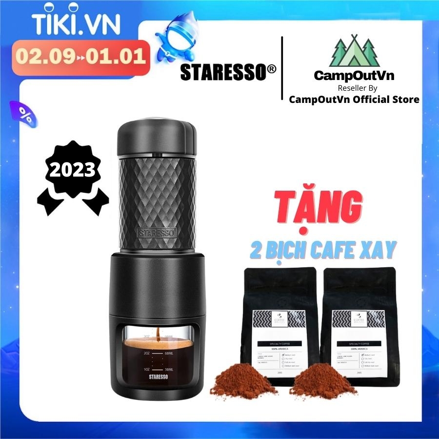 Máy pha cà phê Staresso du lịch đồ cắm trại máy pha cafe cầm tay Basic campout A063