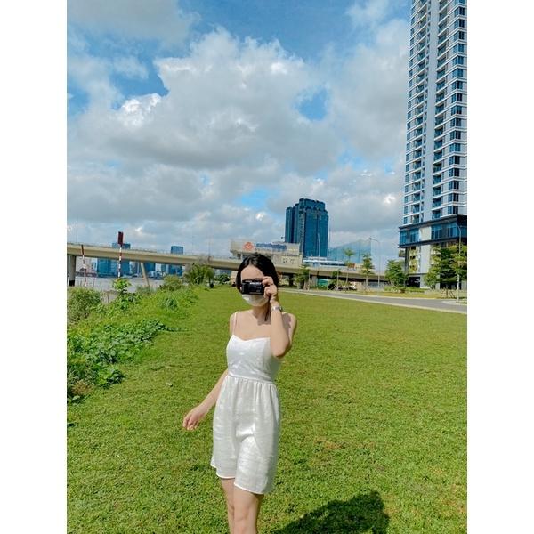 ( HÀNG MỚI) VÁY LINEN 2 DÂY BASIC- MANNY DRESS