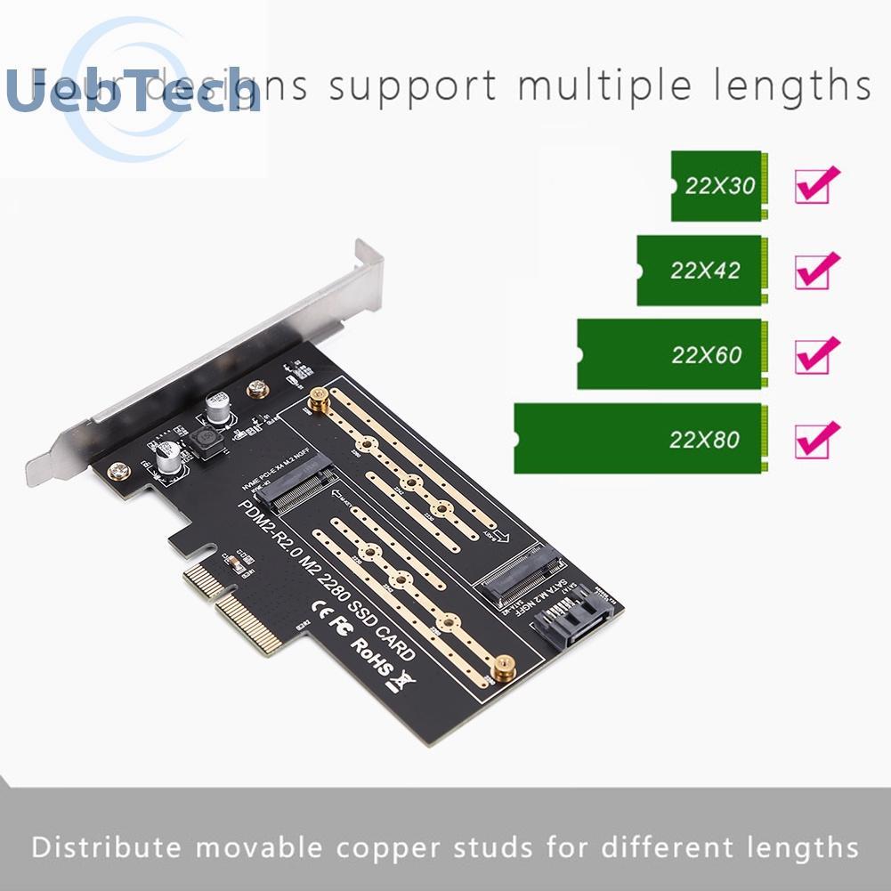 Thẻ chuyển đổi mở rộng Uebtech M.2 NVME sang PCIE SSD sang PCI-E 3.0 X4 SATA