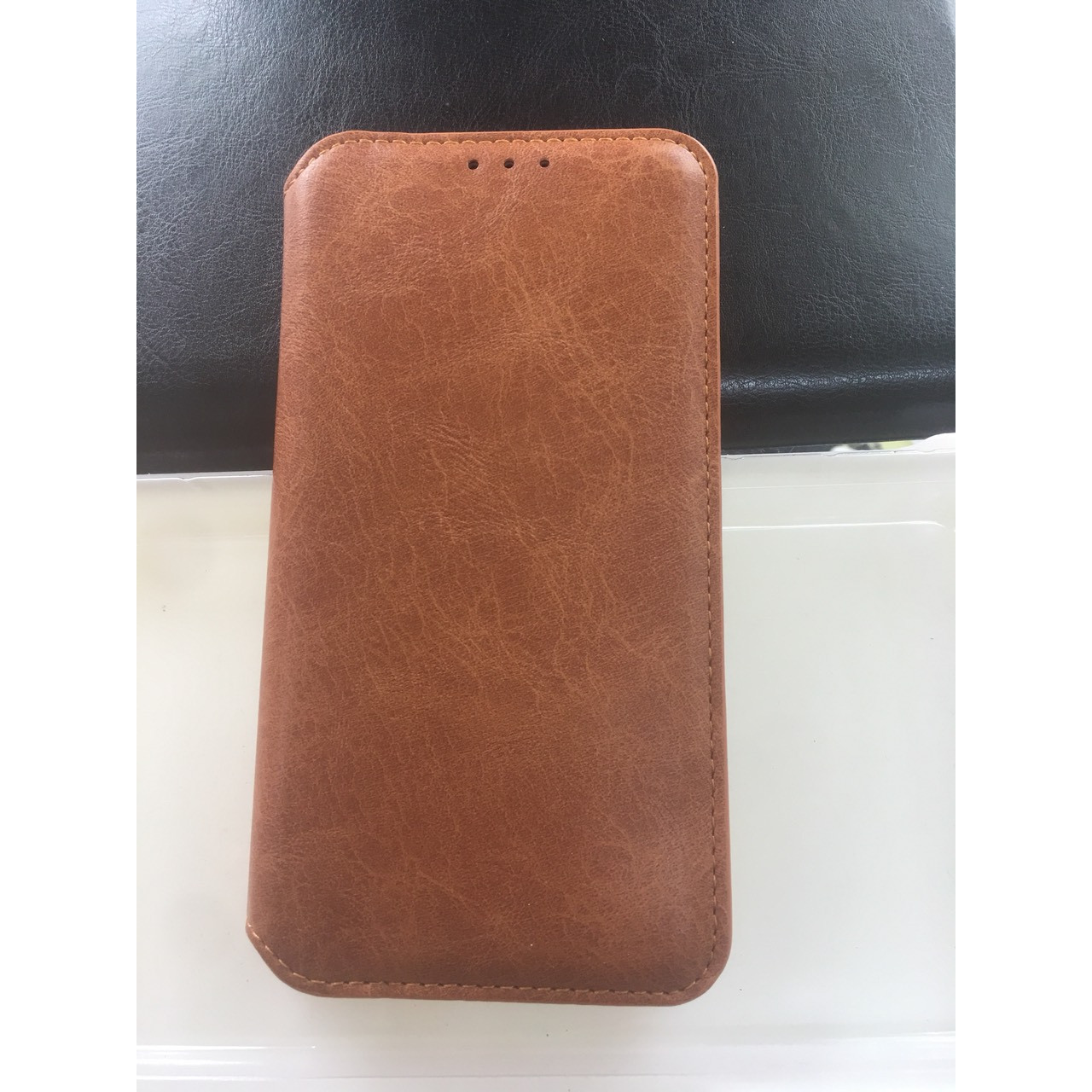 Bao da kiêm ví cho Iphone X chất da cao cấp mềm mịn