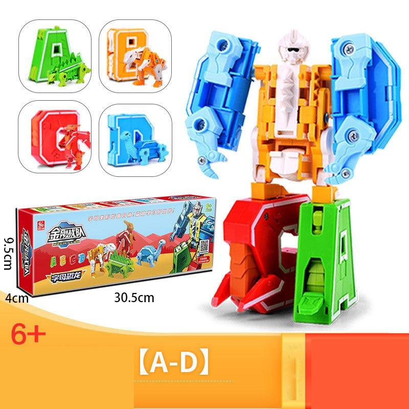 Bảng Chữ Cái Lắp Ghép Robot Sáng Tạo Bộ 26 Chữ Cái Biến hình Robot