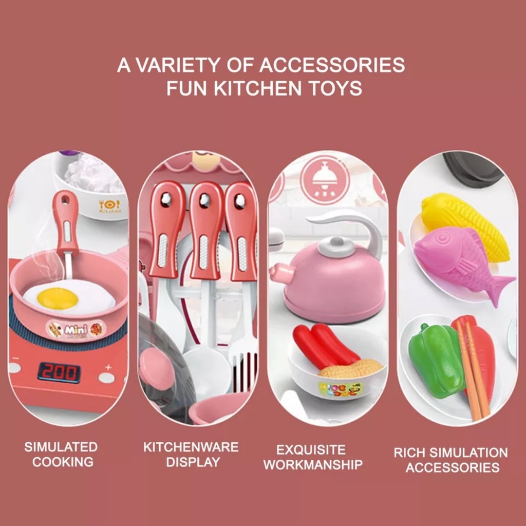 Đồ Chơi Nấu Ăn Nhà Bếp 36 Chi Tiết Cho Bé Có Đèn và Âm Thanh Sử Dụng Pin, Bộ Đồ Chơi Thiết Kế Đẹp & An Toàn - orgavil