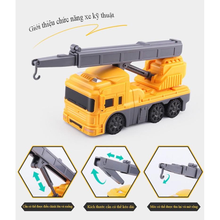 Đồ chơi 7 ô tô ghép City Engineering Magnetic - 7-car toy