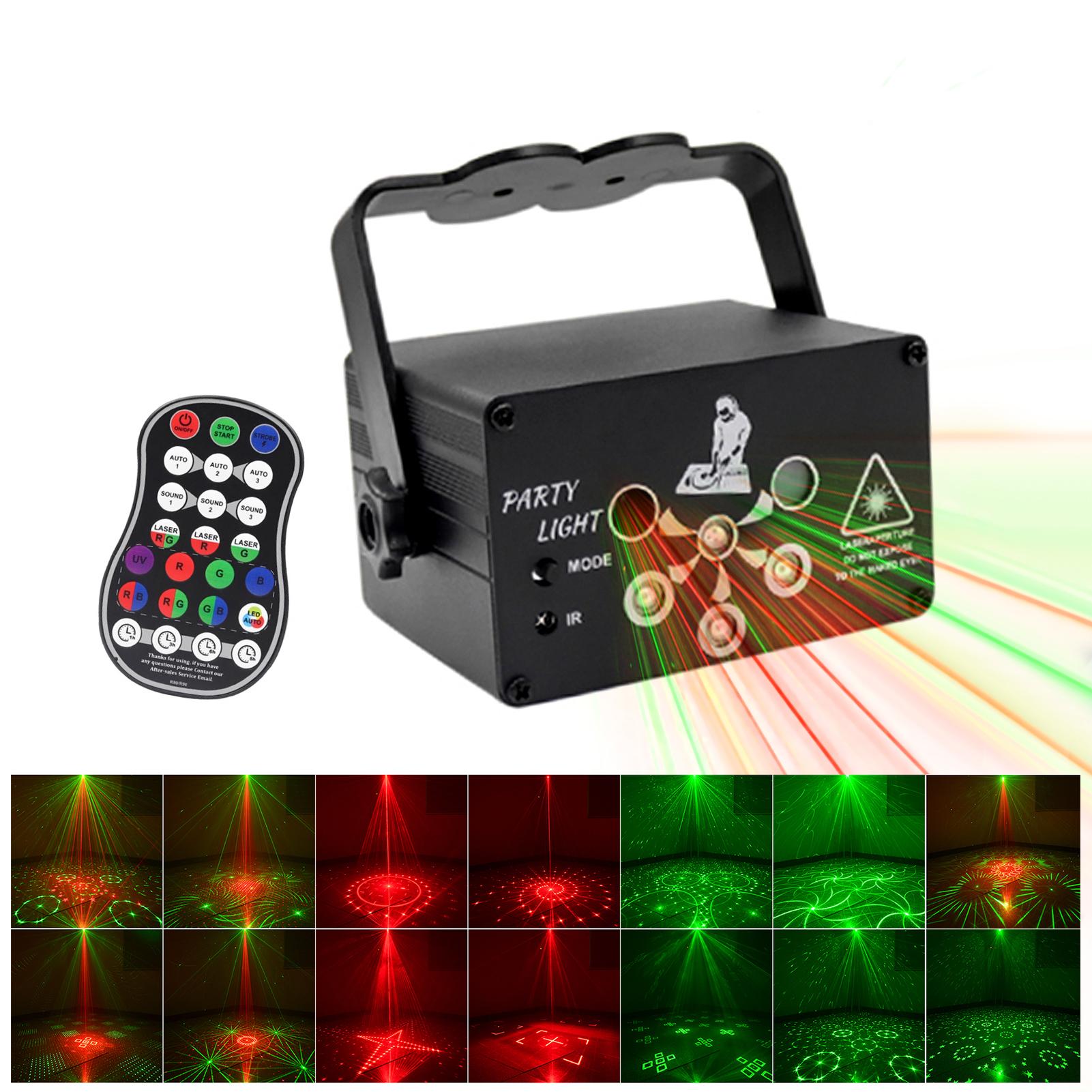 Đèn DJ 6 ống chiếu LED được kích hoạt với chức năng hẹn giờ điều khiển từ xa