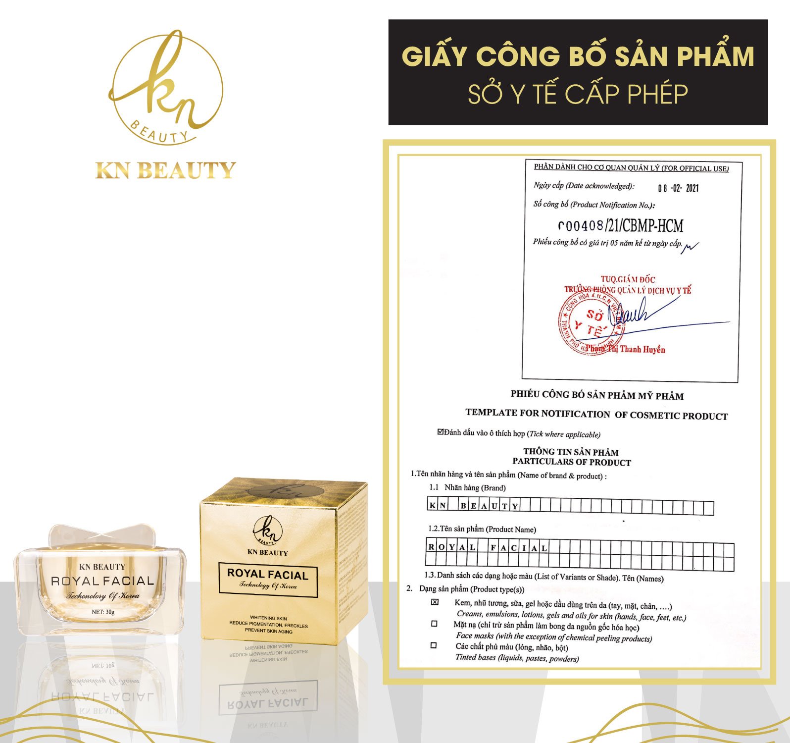 Kem nâng cơ trẻ hóa da Royal Facial – KN Beauty