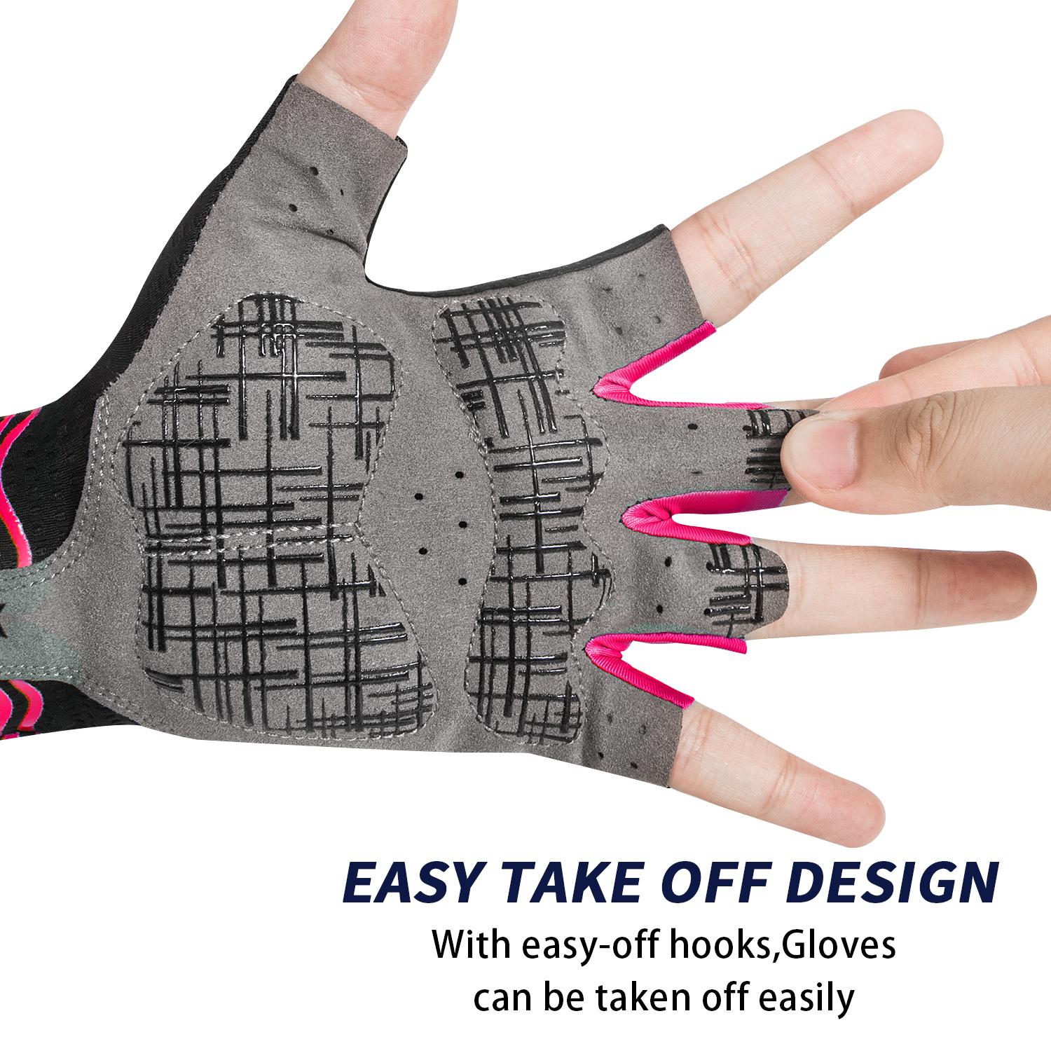 Găng tay đi xe đạp Moreok Half Finger Bike Bike Găng tay SBR Padded Shockproof MTB Road ROAD MTB Găng tay xe đạp cho nam giới phụ nữ Color: MT007Red Size: XL