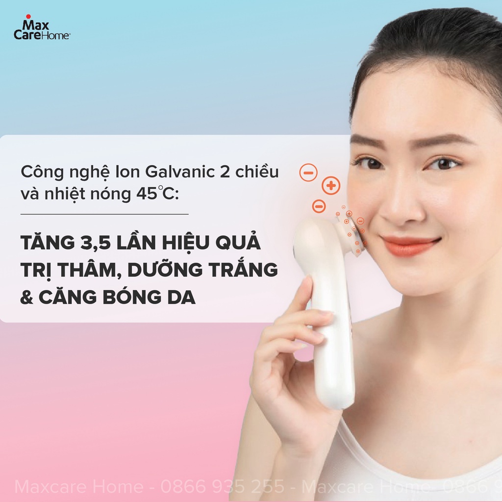 Máy đẩy tinh chất Ion dưỡng da nóng lạnh Hot & Cool Maxcare Max888PRO - Máy điện di tinh chất trắng da Maxcare Beauty Device - làm sạch sâu - đẩy tinh chất - cấp ẩm - chăm sóc và dưỡng trắng da