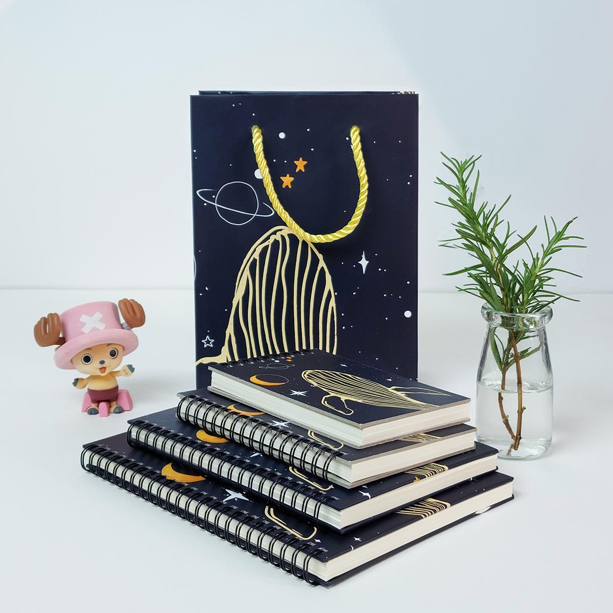 Sổ Lò Xo A5 - Kẻ Ngang 160 Trang 80gsm - The Whale - The Sun 01
