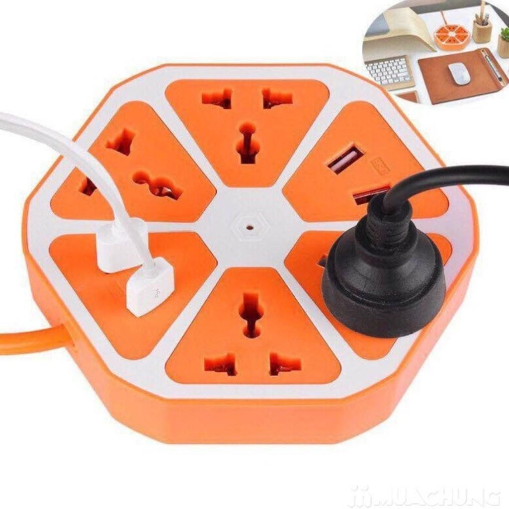 Ổ Cắm Điện Hình Trái Cam 2 Cổng USB