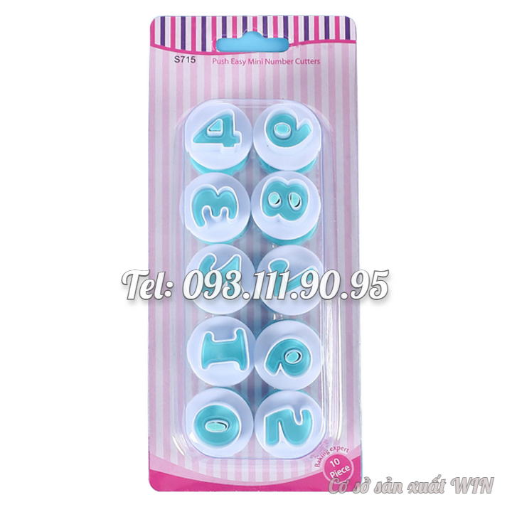Khuôn Cookie, cutter, fondant, khuôn nhận lò xo 26 chữ cái in hoa, chữ thường, 10 số – Mã số 1909
