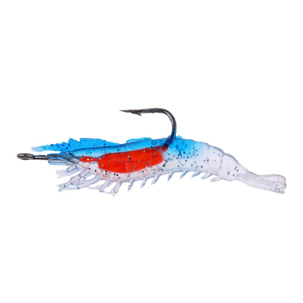 5Pcs Creative Shrimp Style Soft Prawn Sea Fishing Lure Simulation Hook Baits