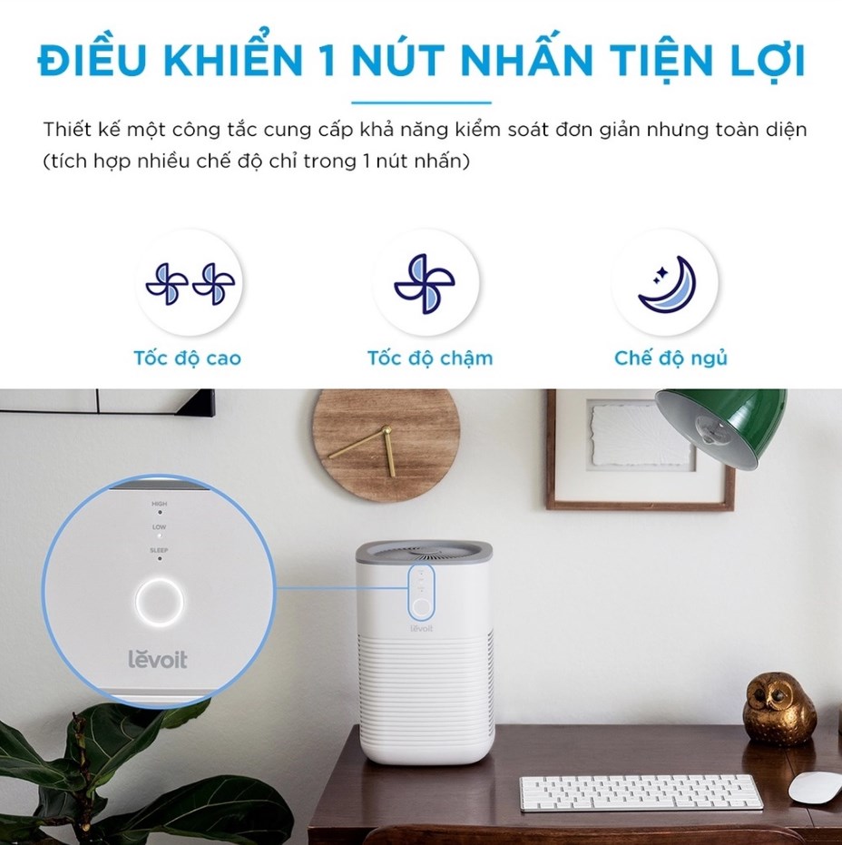 Máy lọc không khí xông tinh dầu Levoit LV-H128 - Hàng chính hãng