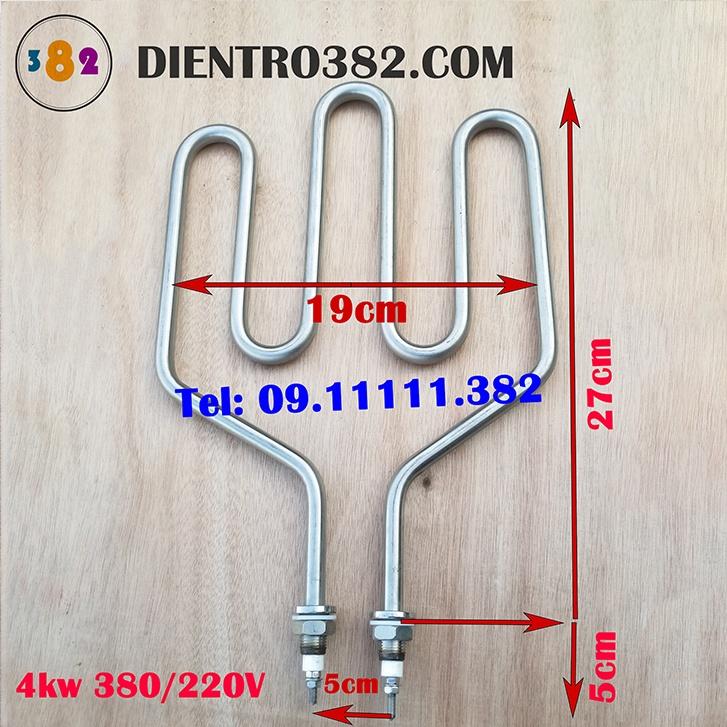 Điện trở bàn tay, may so nhiệt cho nồi hơi, nồi hấp và nồi tráng bánh chất liệu inox304 công suất 4kw