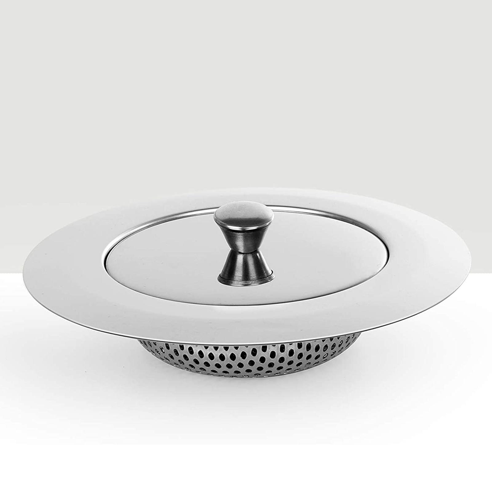 Bộ lọc bồn rửa chén bằng thép không gỉ 2 cái có nắp chống tắc nghẽn