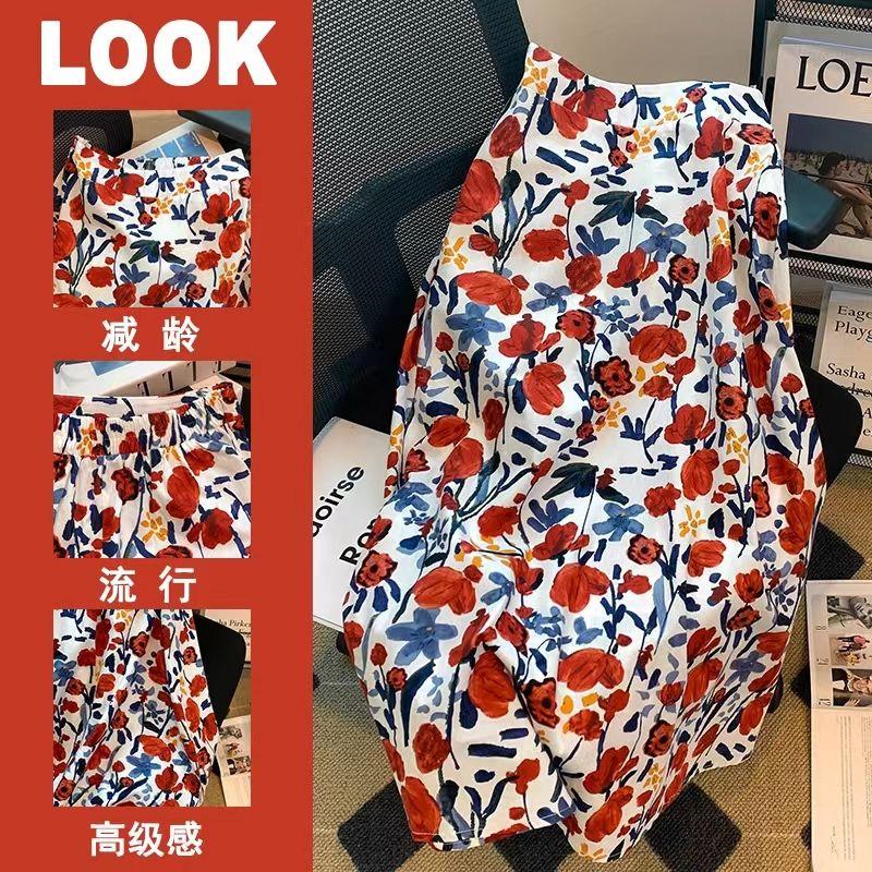 TOBE1SHOP 2023 Mùa xuân và mùa hè Pháp phong cách retro thời trang cao cấp cảm giác khí chất hiển thị gầy bức tranh hoa mảnh trung bình ô váy nữ