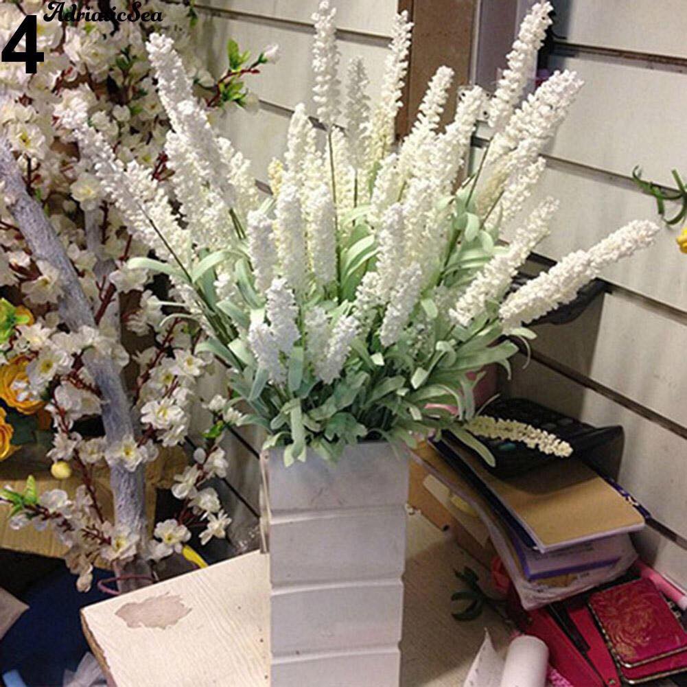 Combo 5 cành hoa lavender Pháp hạt xốp trang trí phòng khách, nhà hàng, khách sạn, hoa giả trang trí, hoa giả để bàn, bình hoa giả