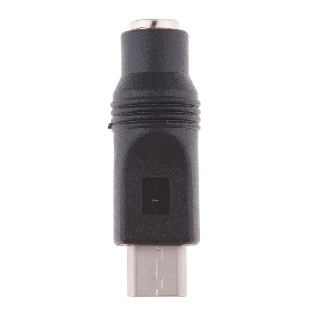 6 Pieces Type-C Male to 5.5x2.1mm Female Plug Converter for Laptop PC