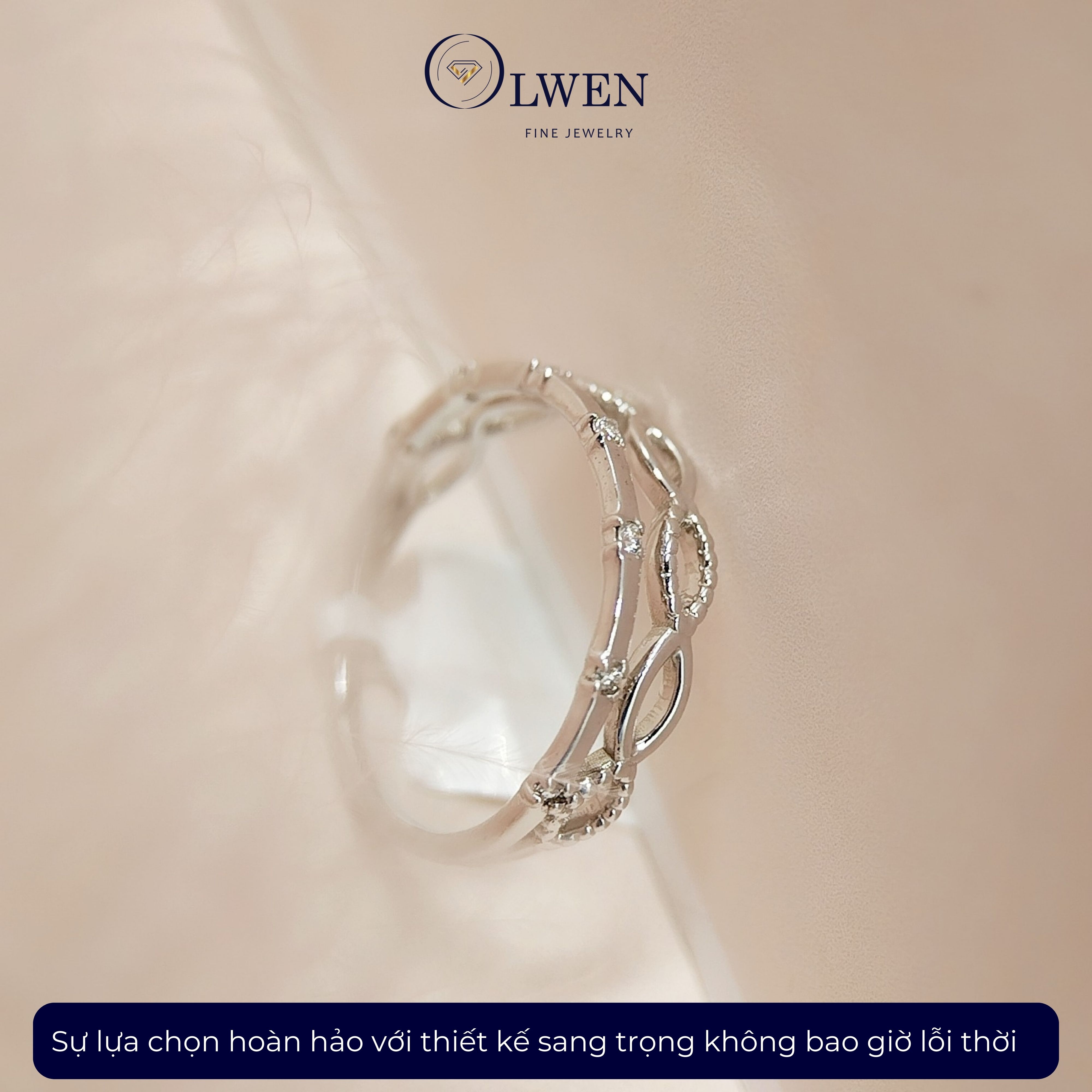 Nhẫn kim cương thiên nhiên OW23