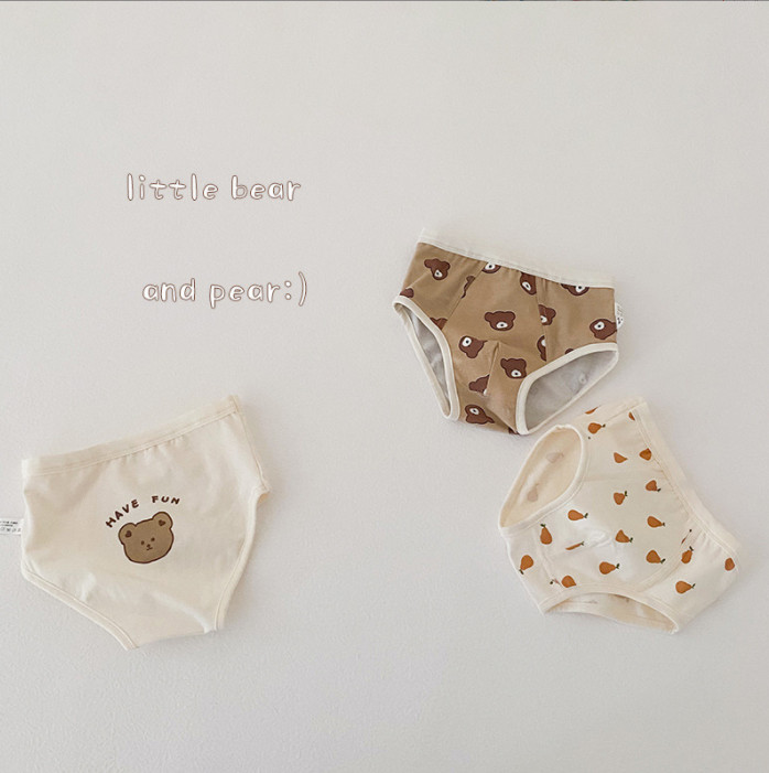 Set 3 quần chip chất liệu cotton họa tiết gấu thỏ dễ thương cho bé QA29 Mimo Baby