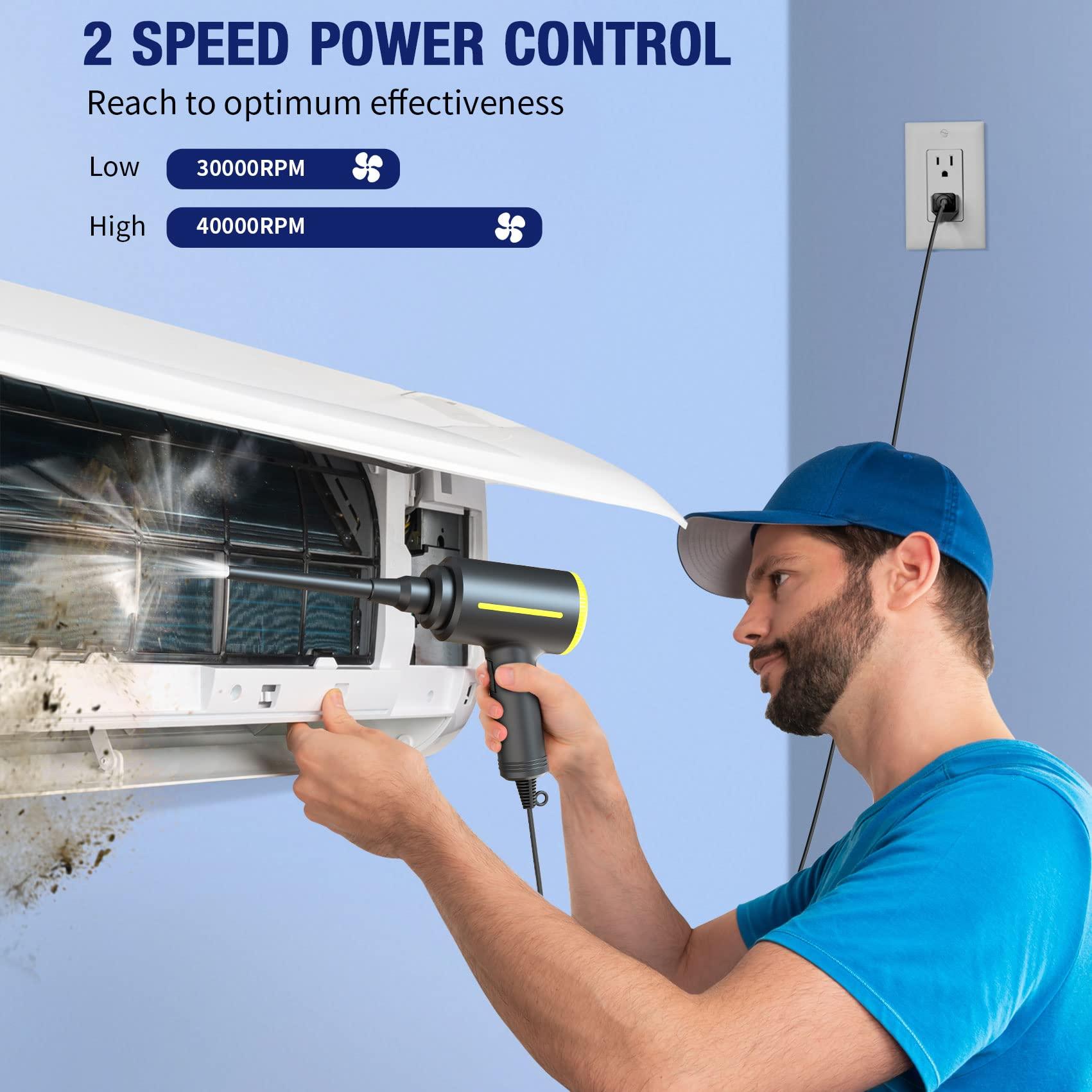 500 Watts điện Duster điện, máy nén khí điện tử máy bay điện tử 40000 RPM Súng không khí đóng hộp cho máy tính để làm sạch bàn phím máy tính