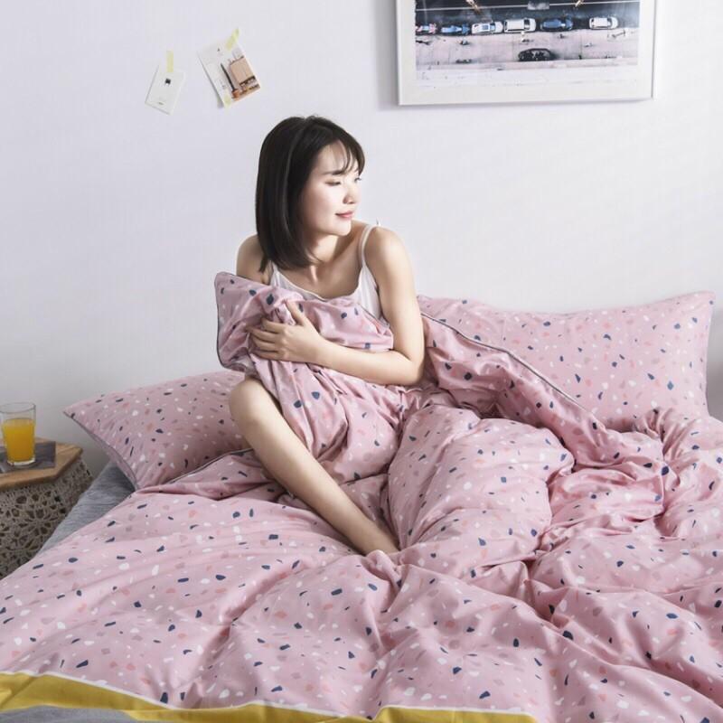 Bộ chăn ga poly phối ngọt ngào