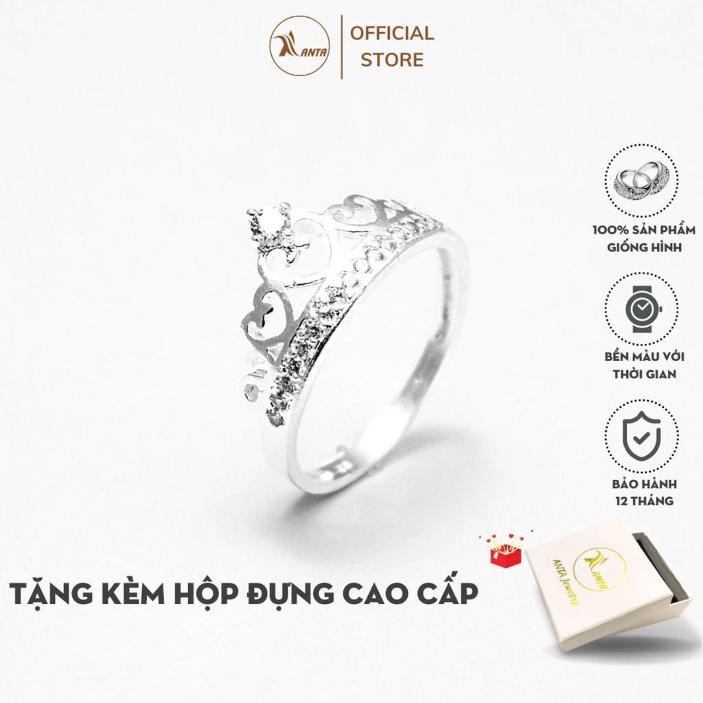 Nhẫn bạc nữ ATJ9036 , nhẫn vương miện Princess crown ANTA Jewelry