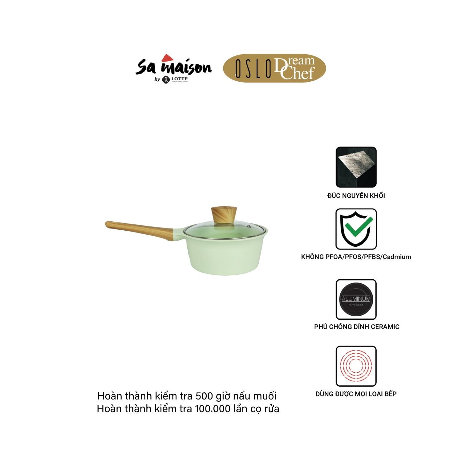 Quánh chống dính phủ ceramic Oslo Dreamchef 16cm