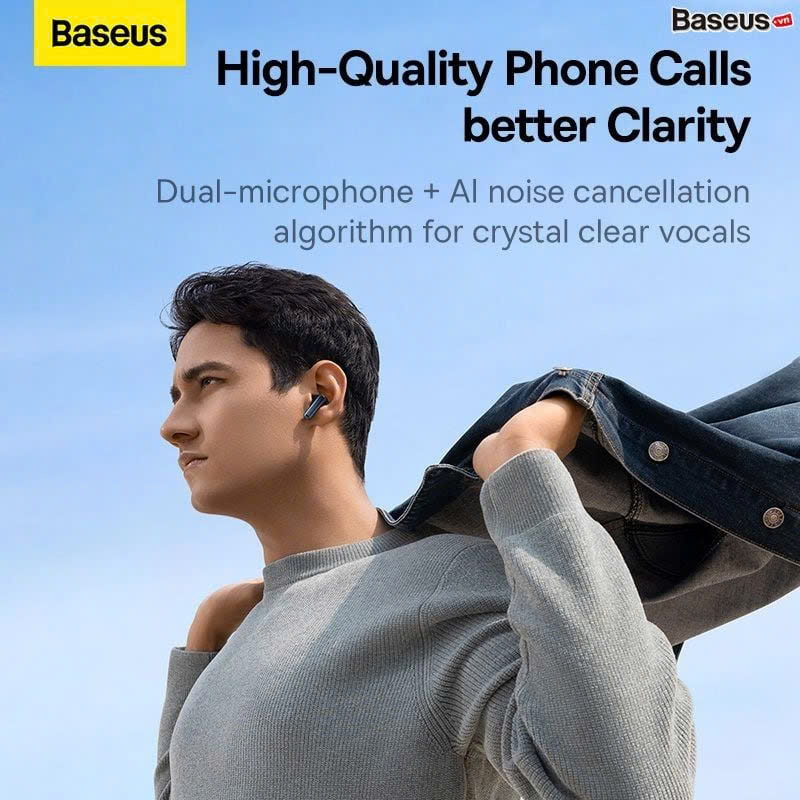 Tai Nghe Bluetooth Chống Ồn Chủ Động Baseus Bowie M2s True Wireless Bisa 3D ANC -48dB (Bluetooth 5.3, 30H, APP Control, No-delay &amp; HD Stereo Gaming Earbuds) [ hàng chính hãng