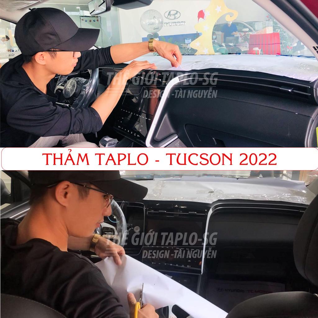 Thảm Taplo Chống Nắng ô tô dành cho Tucson đời 2022 da cacbon cao cấp chuẩn form Sang-Xịn-Mịn