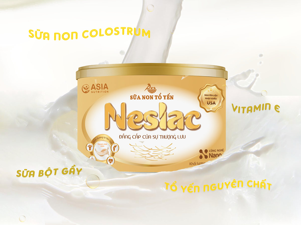 Sữa non tổ yến Neslac 400g Asia Nutrition tác dụng bảo vệ sức khỏe và tăng đề kháng, ngừa lão hóa, loãng xương