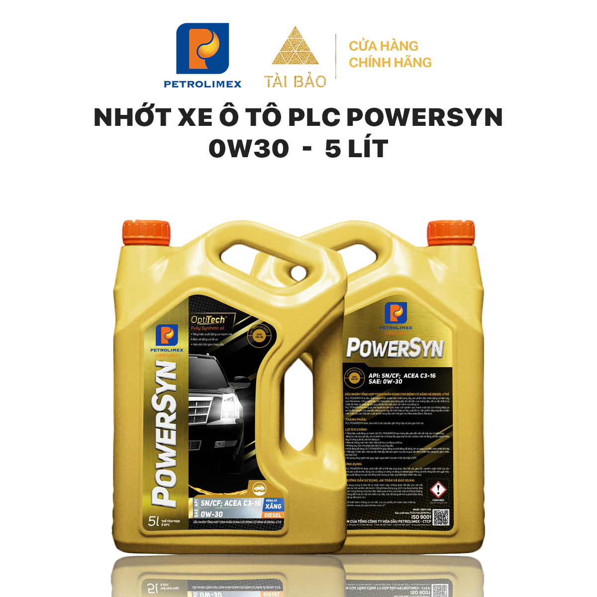 Nhớt xe ô tô Petrolimex PLC Powersyn 0W-30 SN/CF (5L)