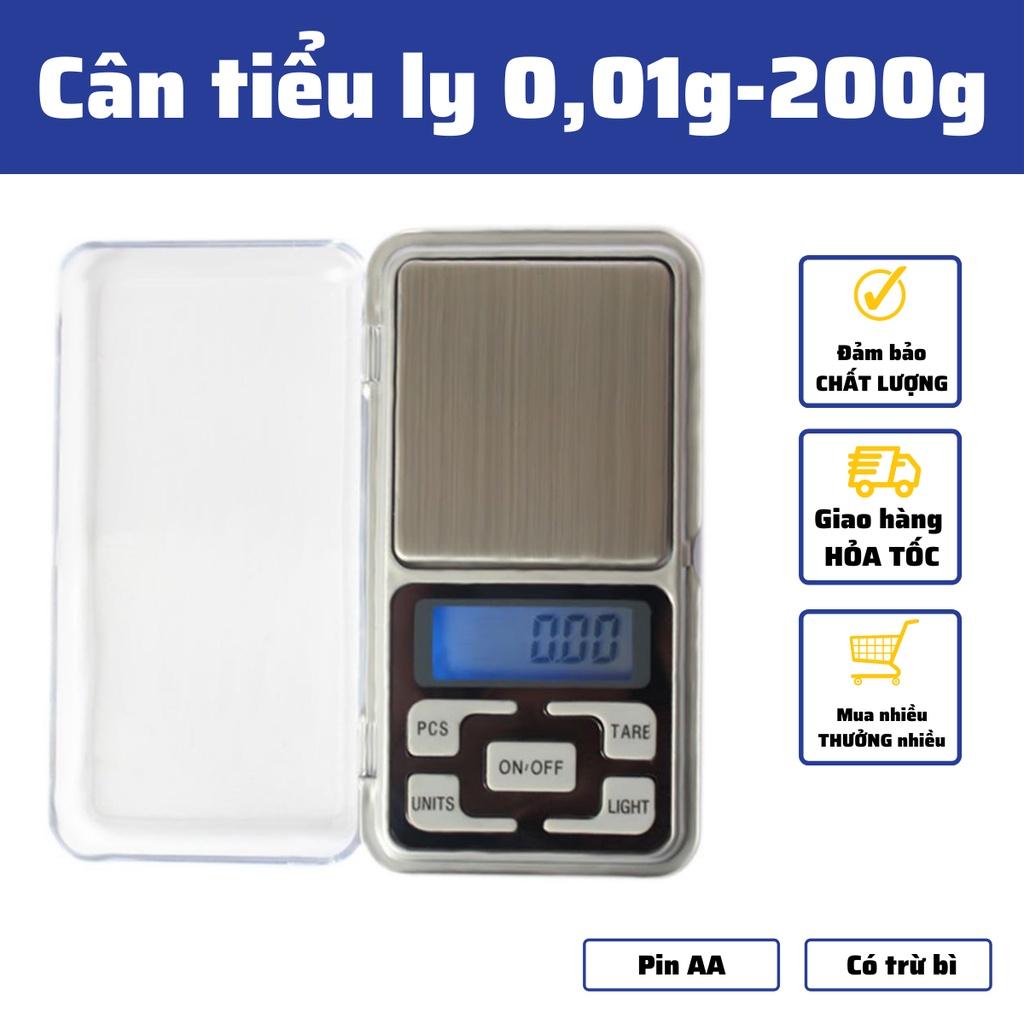 Cân Tiểu li điện tử làm bánh mini chính xác cao định lượng 0.01g-200g bảo hành 3 tháng cân tiểu ly bỏ túi chuyên dụng