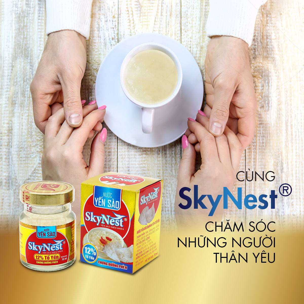 Combo 5 + TẶNG 1 cùng loại ( 6 lọ x70ml ) Nước Yến sào cao cấp SkyNest 12% Tổ Yến