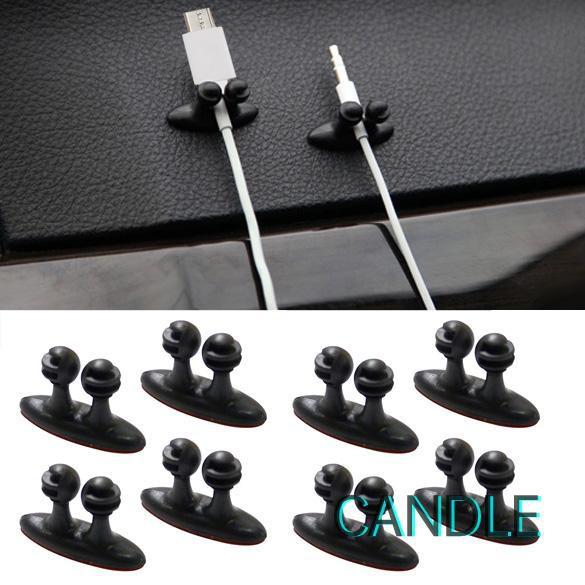 Set 8 Kẹp Giữ Dây Cáp Đa Năng Tiện Dụng Cho Xe Ô Tô