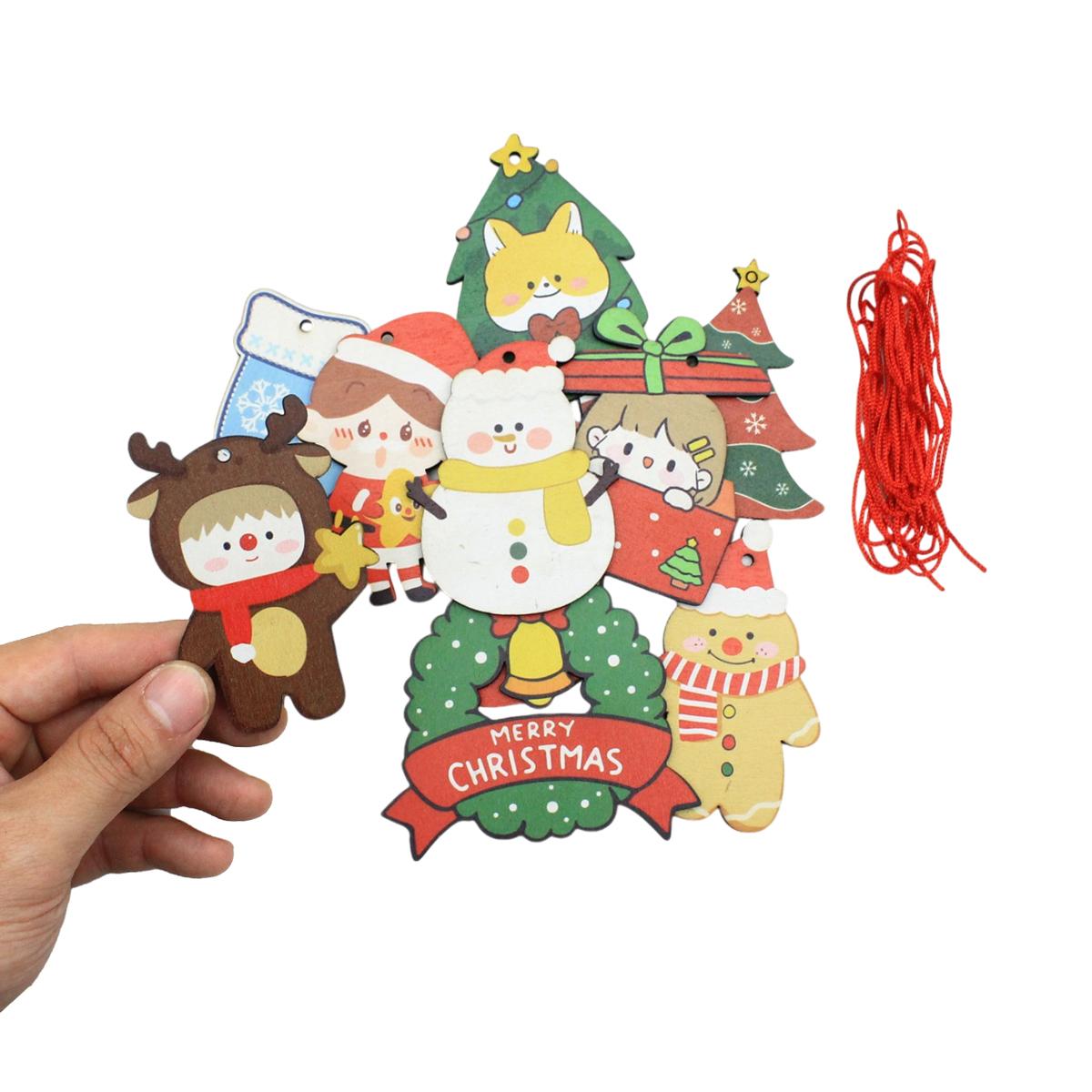 Dây Hình Gỗ Trang Trí Giáng Sinh - Bách Mộc - Set 5