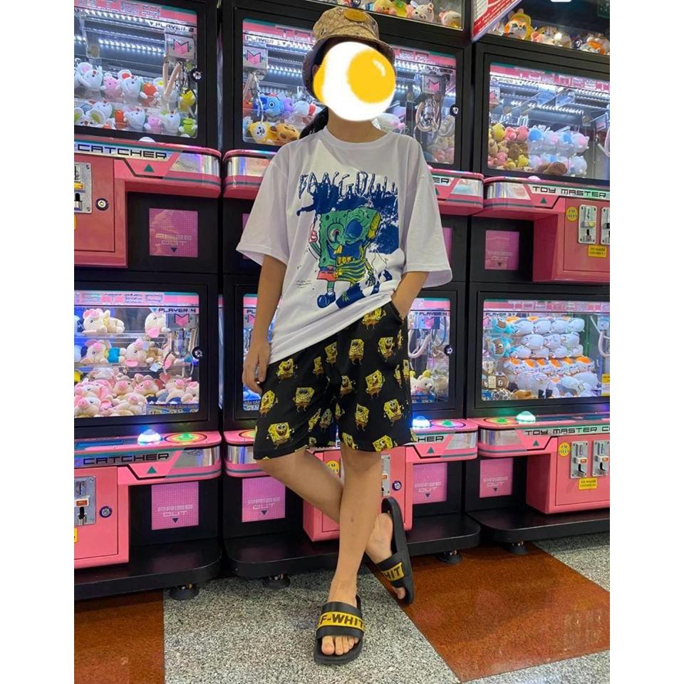 Áo thun tay lỡ Áo phông unisex nam nữ Bọt Biển SPONGEBOB THE 1992