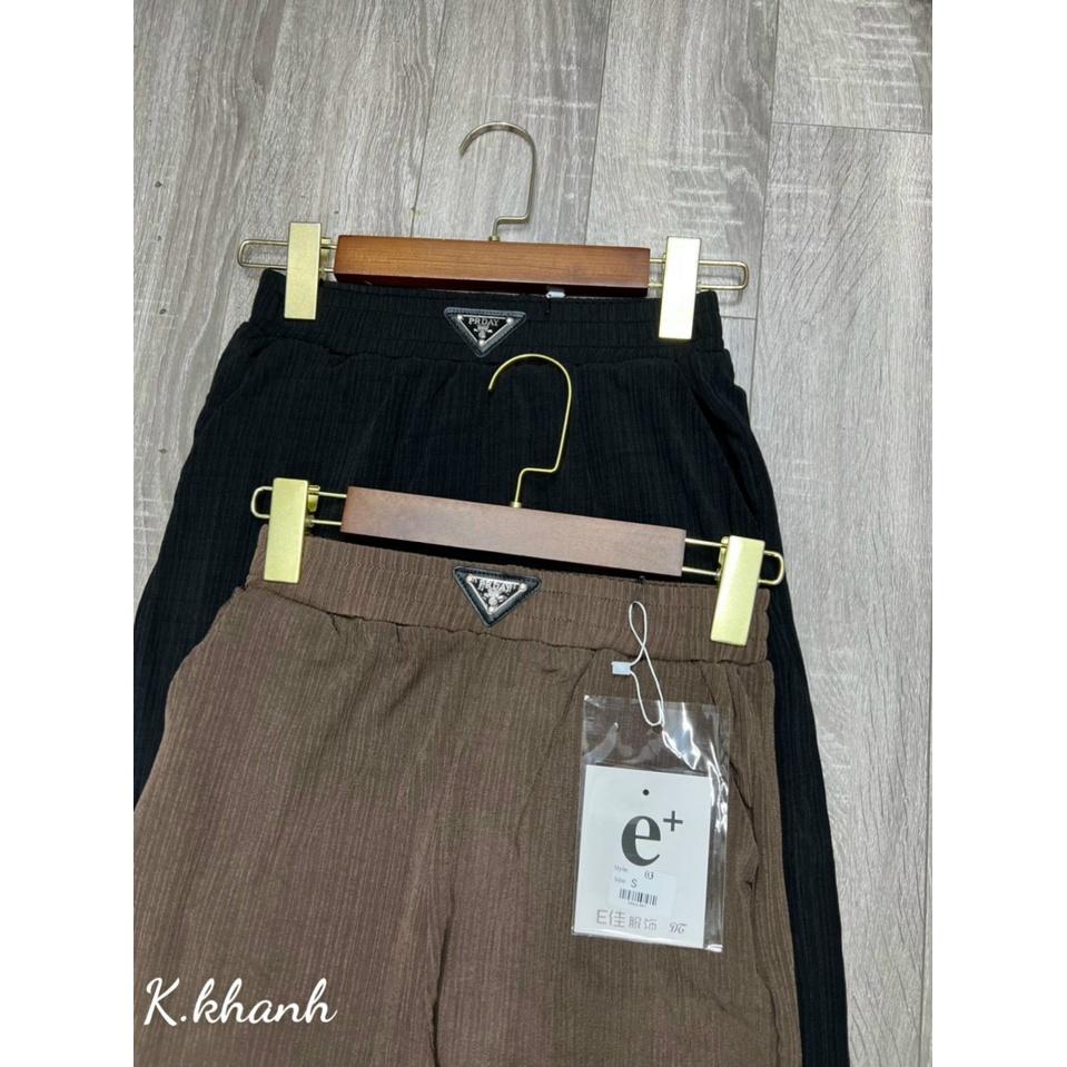 Quần Baggy nữ chất nhăn lạnh, quần bom nữ xếp ly cạp chun vải nhăn, siêu nhẹ siêu mát, dáng Quảng Châu găn tag mẫu mới