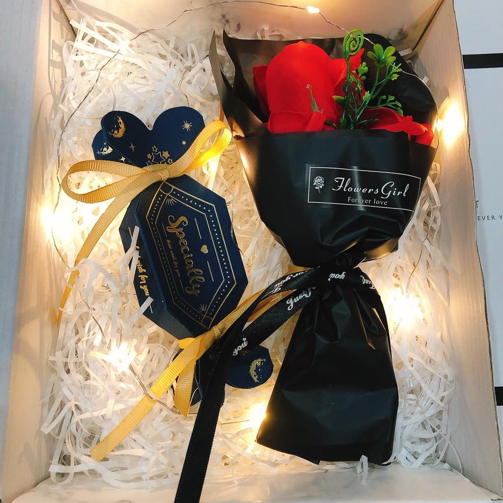 Quà tặng bạn gái, người yêu gồm: hoa sáp cao cấp, socola, thiệp ( tặng dịp valentine 14/2)