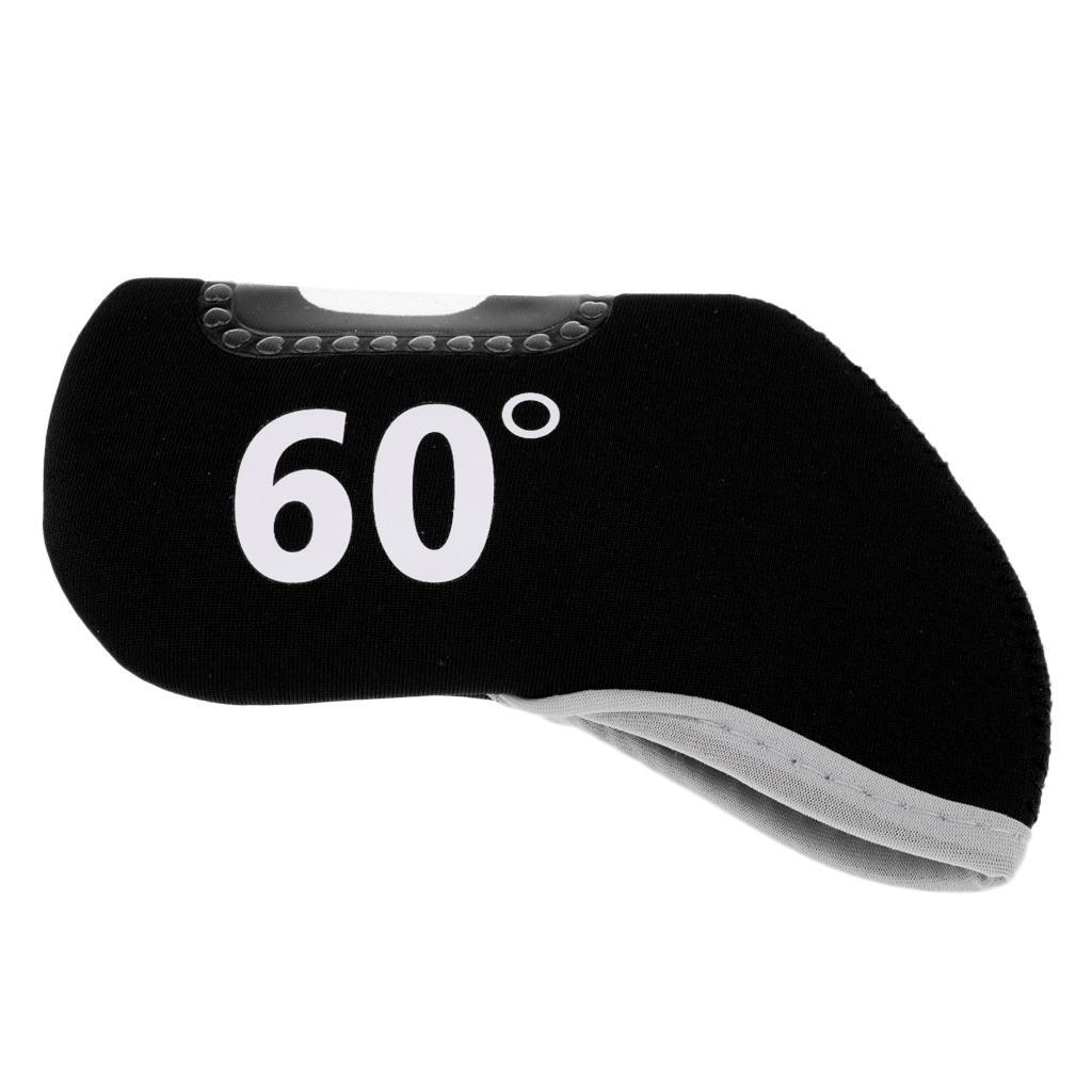 3-4pack Golf Club Iron Putter Headcover Head Cover Protector 60 Degree Black