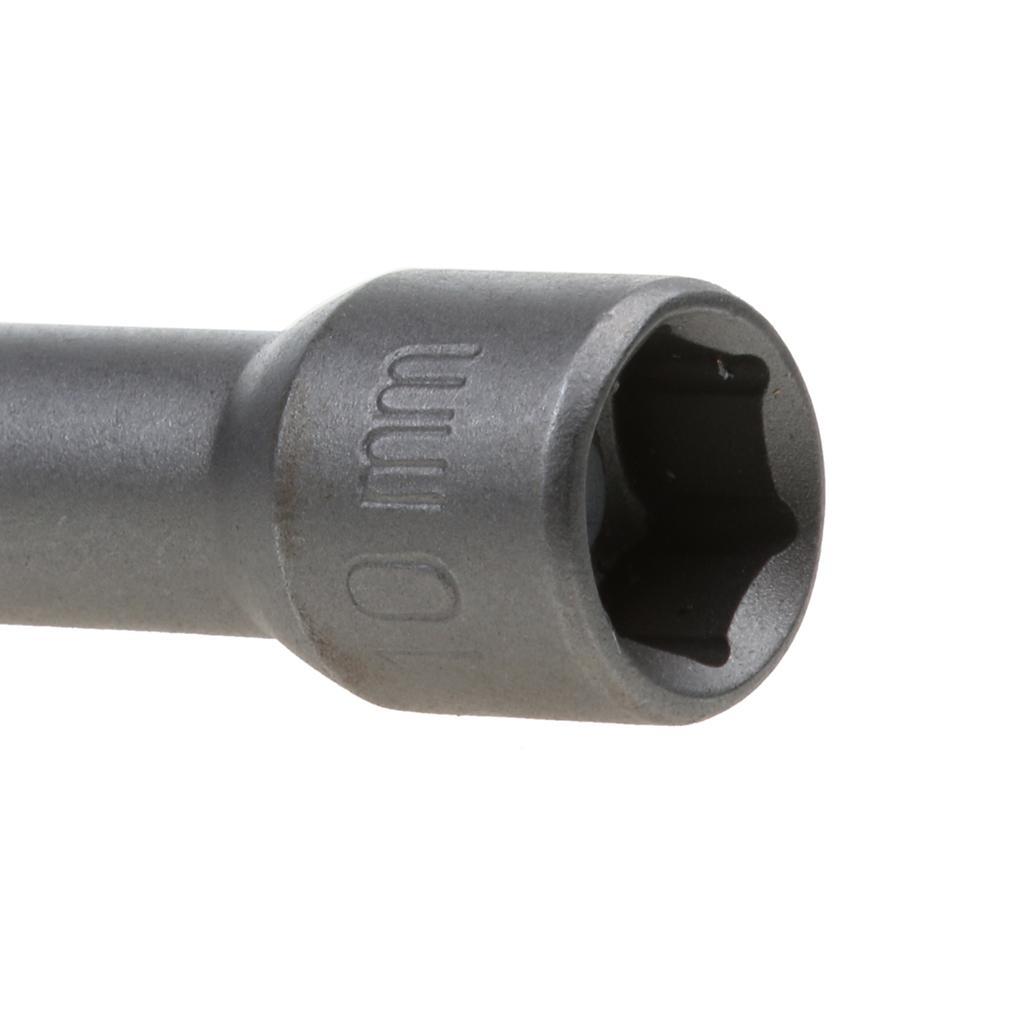 5 pieces 1/4" HEX Magnetic Nut Driver Socket Metric Impact Drill Bit 10mm